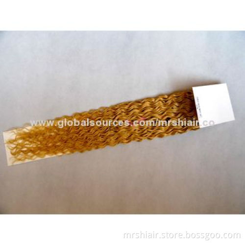 Curly Wave 20-Inch Blond Color Human Hair Weave